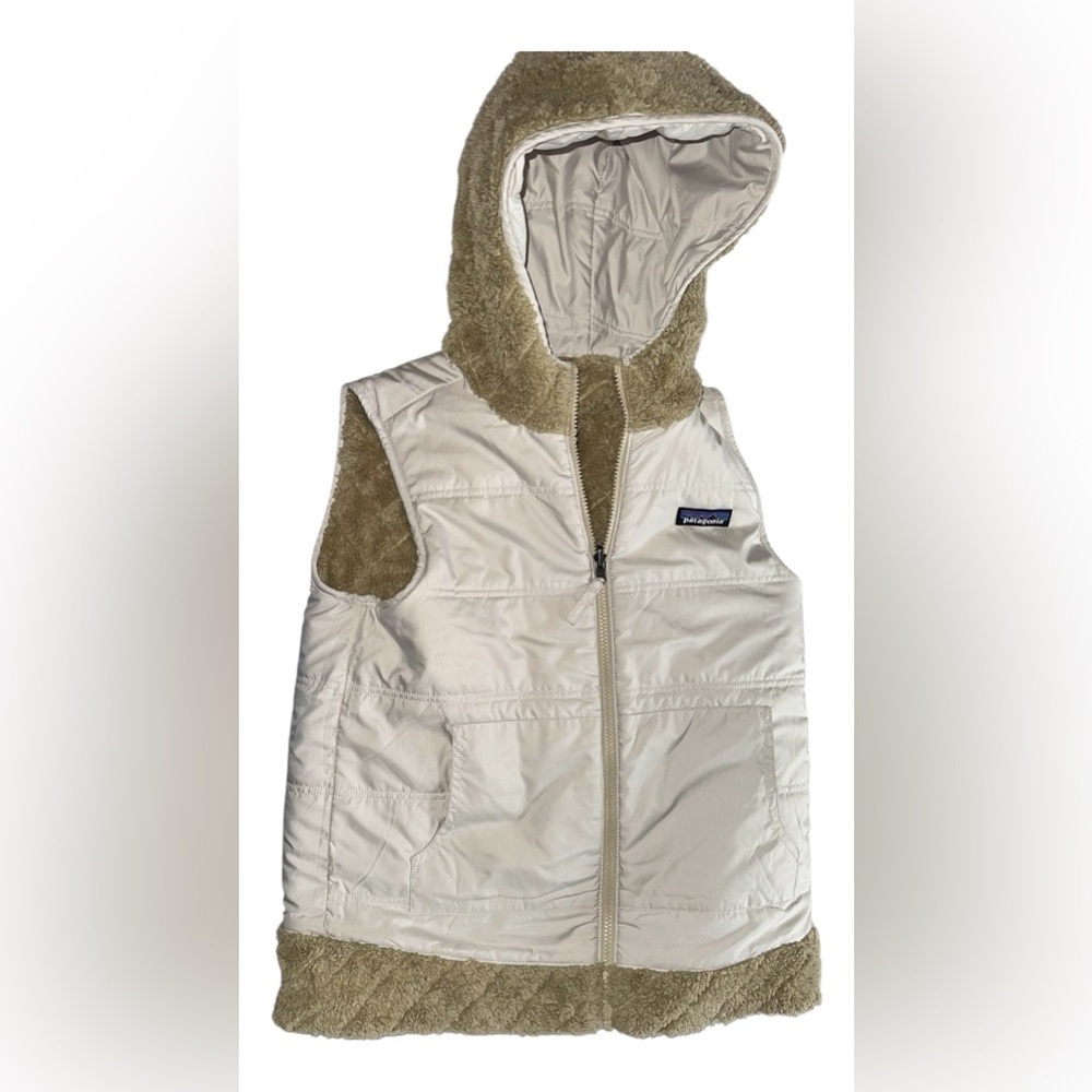 Patagonia Women Reversible Los Gatos Hooded Vest Calcium size S - Picture 2 of 8